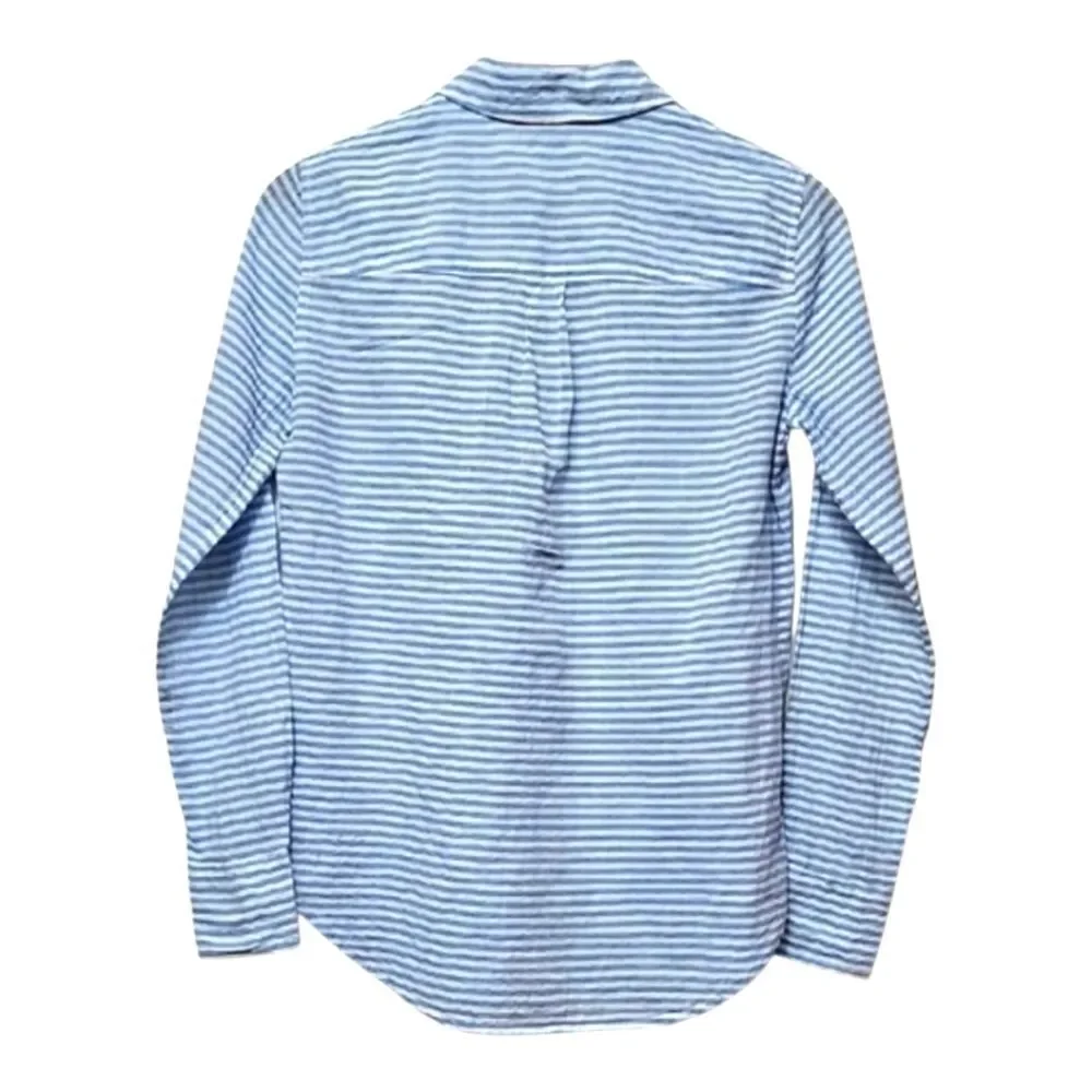 J. Crew Blue White Striped Shirt